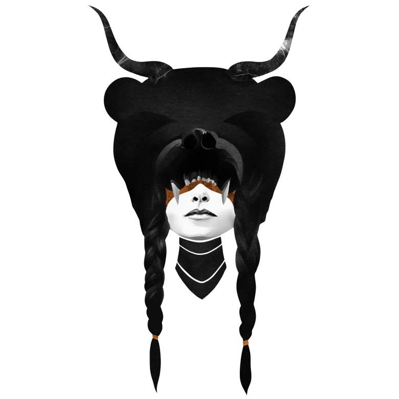 Wandtattoo Ireland - Bear Warrior - Bärenkriegerin 