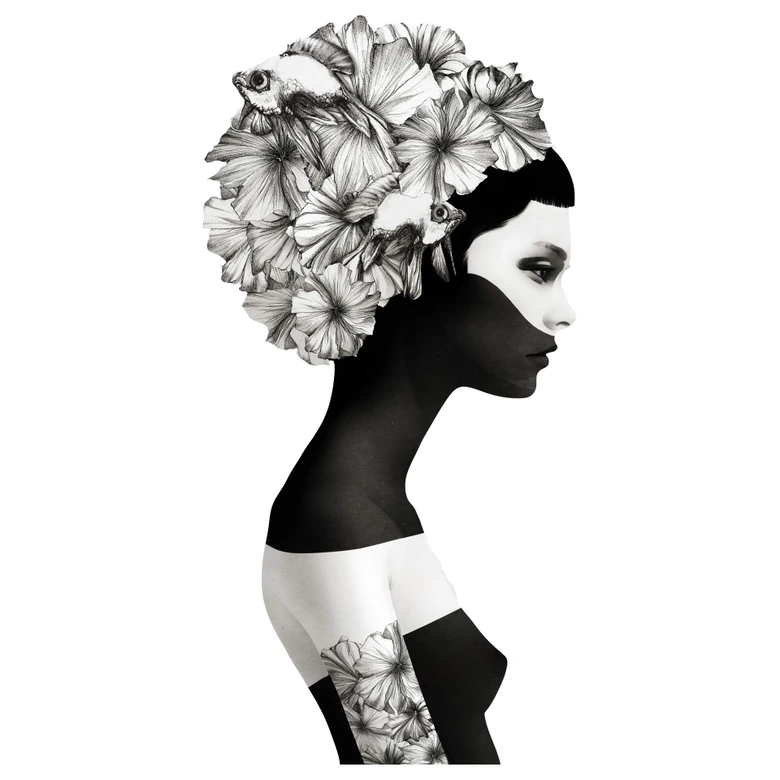 Wandtattoo Ireland - Marianna - Hibiskusblüten 
