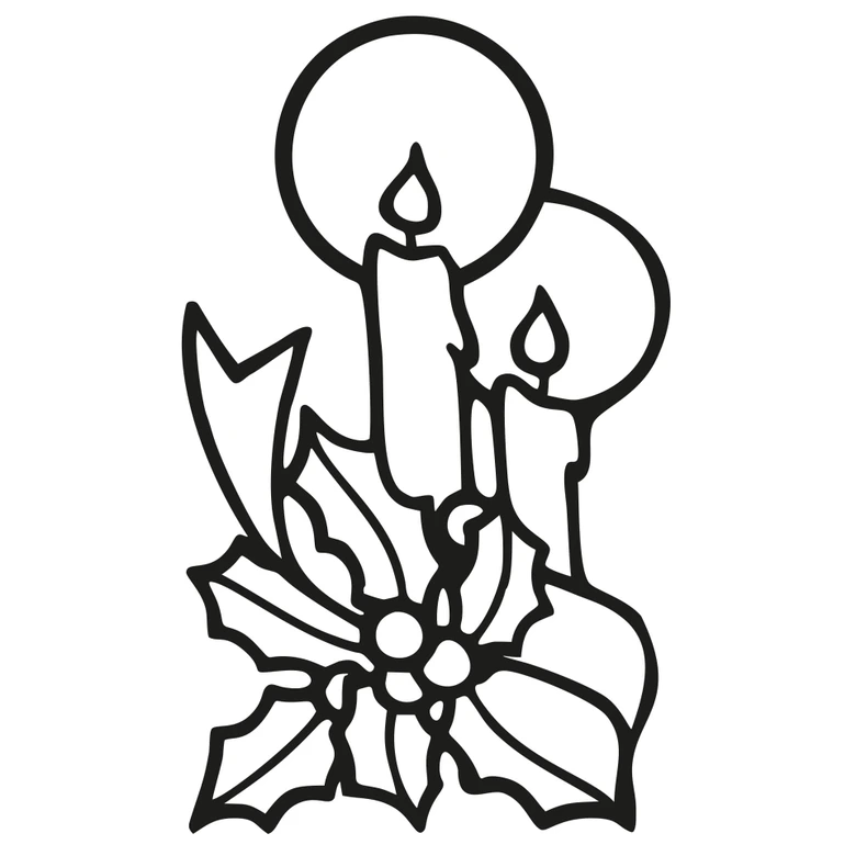 Wandtattoo Kerzenschein im Mistelzweig - Weihnachtliche Impressionen 