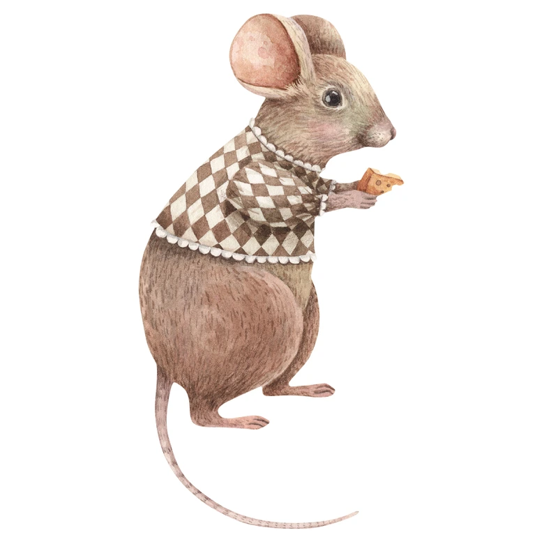 Wandtattoo Maus - Glück mit Käse - Kikki Belle 