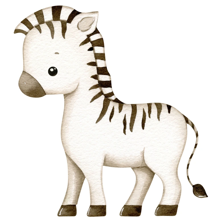 Kleine zebra Muursticker 