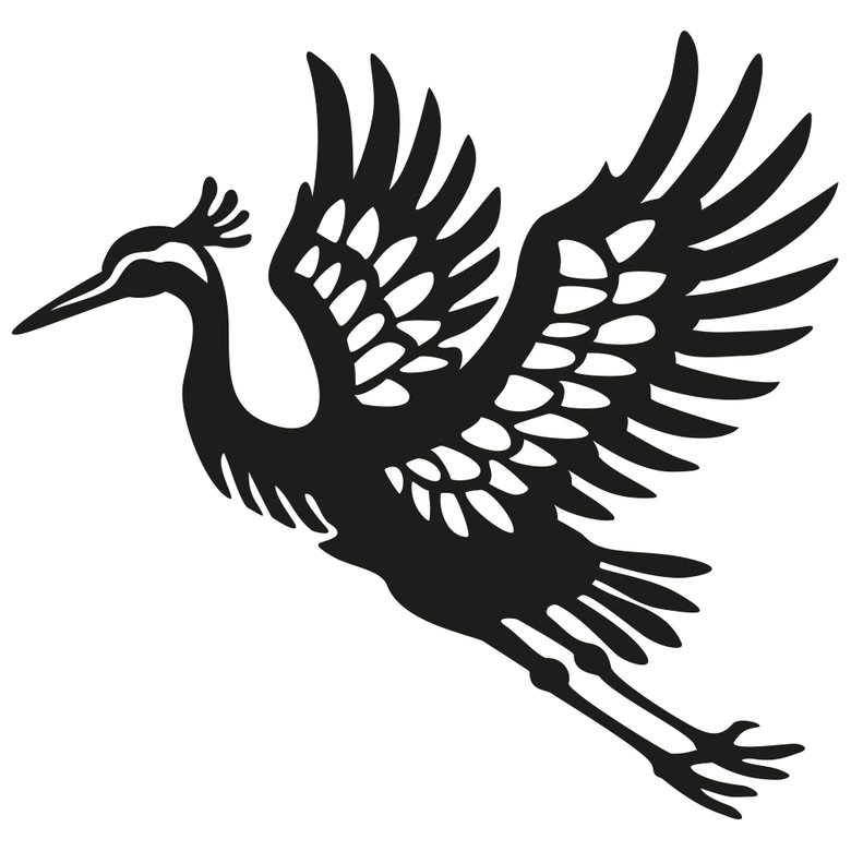 Sticker mural grue - oiseau élégant 