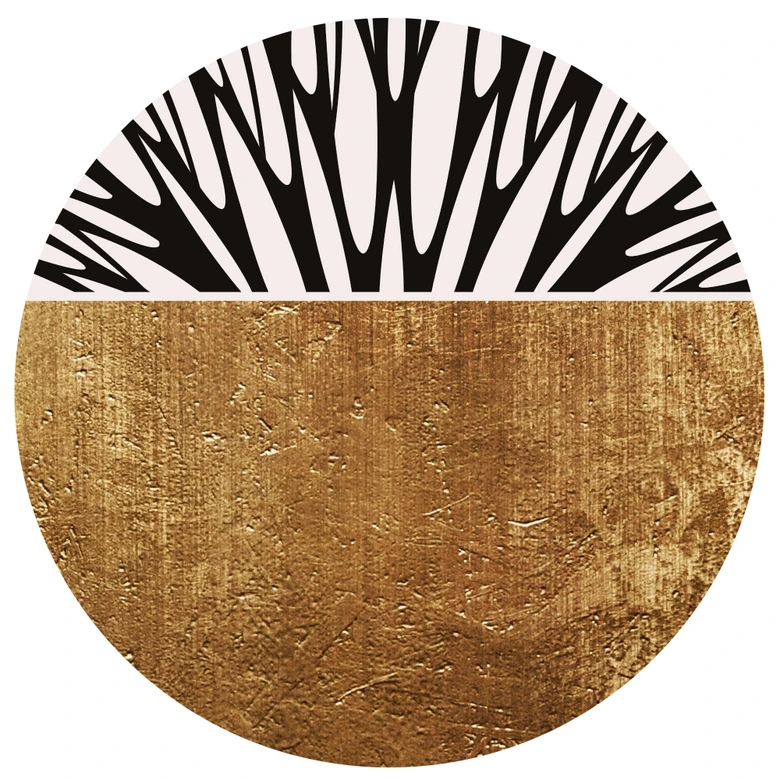 Zelfklevende Wandcirkel Kubistika - Tree of Life Gold 