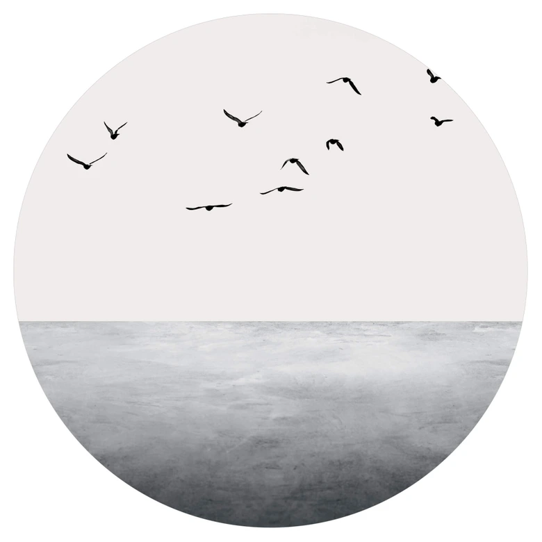 Wandtattoo Kubistika - Das offene Meer - Rund 