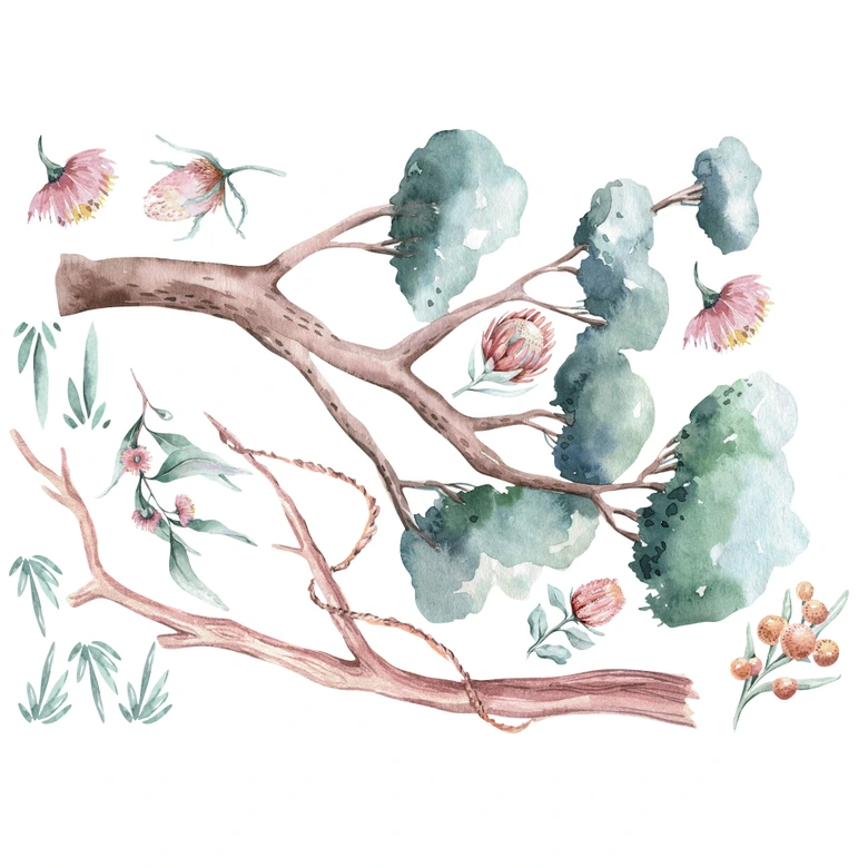 Sticker mural Kvilis - Plantes d'Australie (15 pièces) 