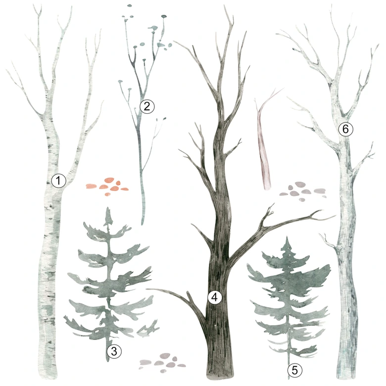 Muursticker Set Kvilis - In het Bos (10-delig) 