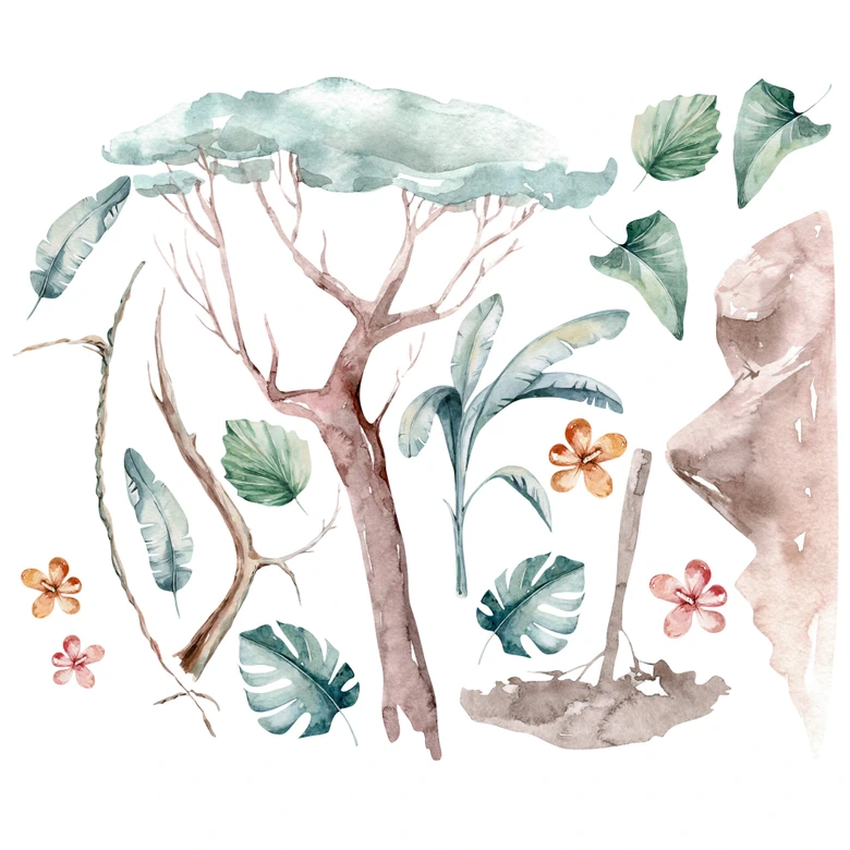 Sticker mural Kvilis -  La jungle (18 parties) 