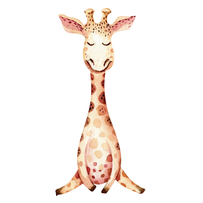 Muursticker Kvilis - Schattige Giraffe 