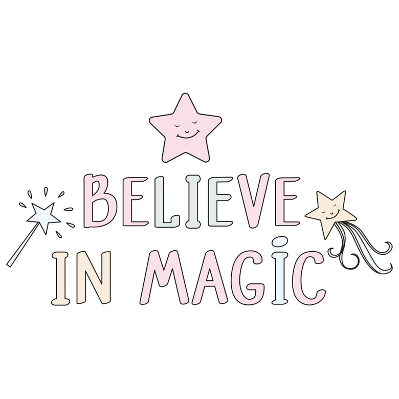 Wandtattoo Kvilis - Schriftzug Believe in Magic 