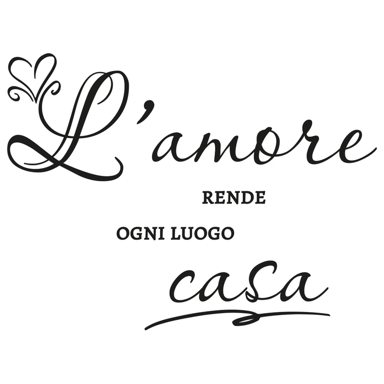 Muursticker L'amore rende ogni luogo casa 