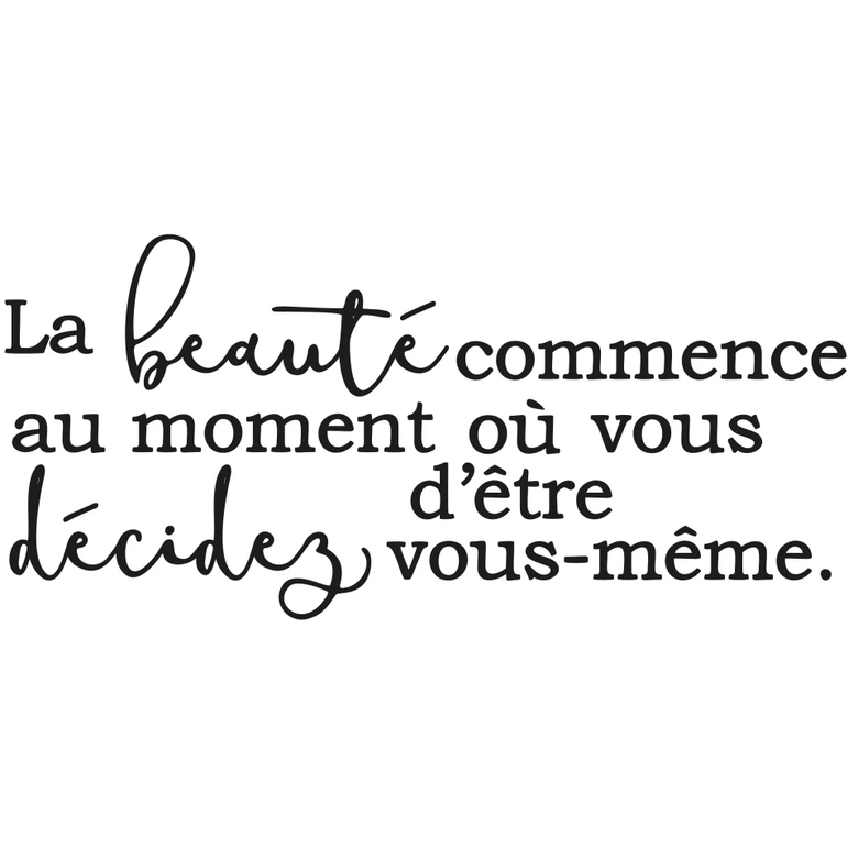 Wandtattoo La beauté commence 