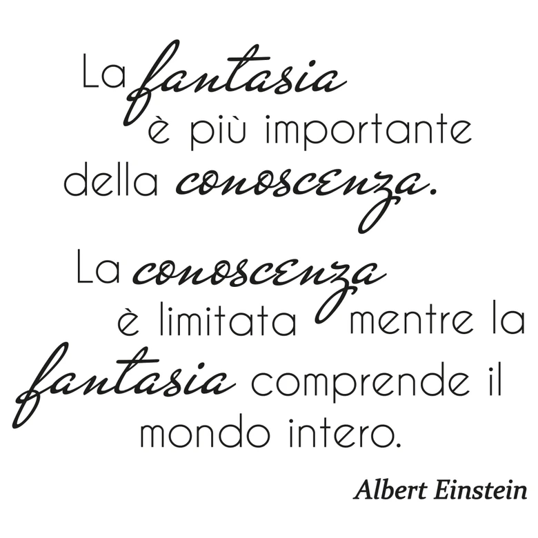 Wandtattoo La fantasia è più importante 