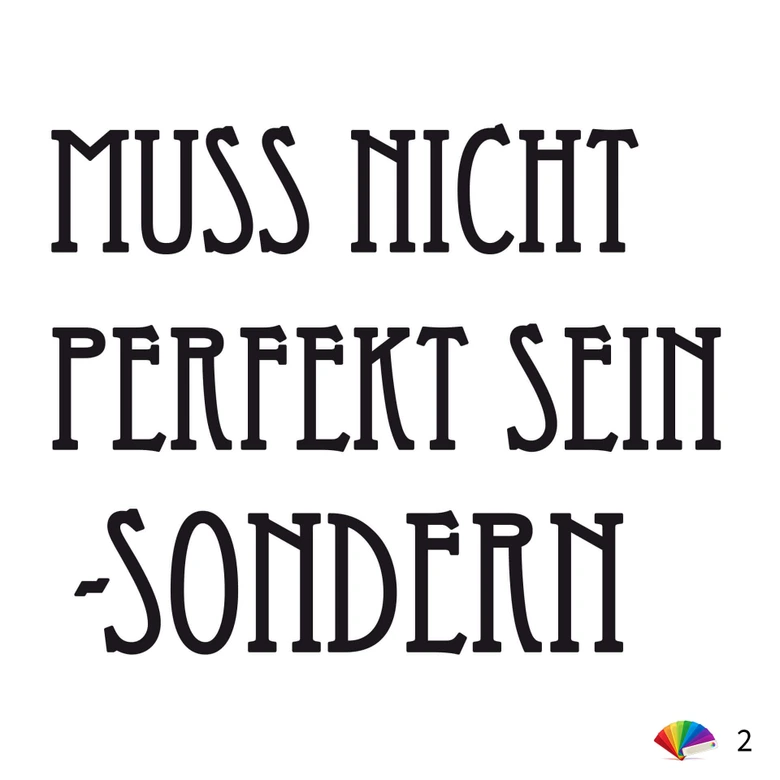 Wandtattoo Liebe muss nicht perfekt sein... (2-farbig) 