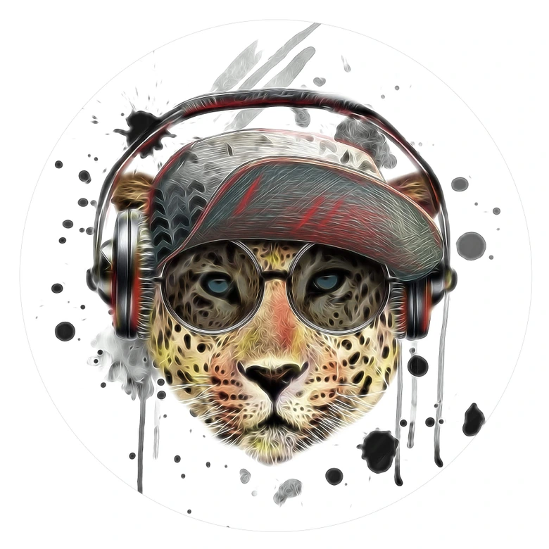 Wandtattoo Listen to the music - rund 
