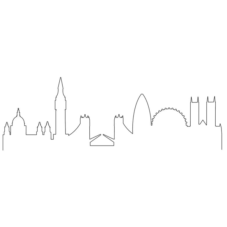 Wandtattoo London Skyline Outline 