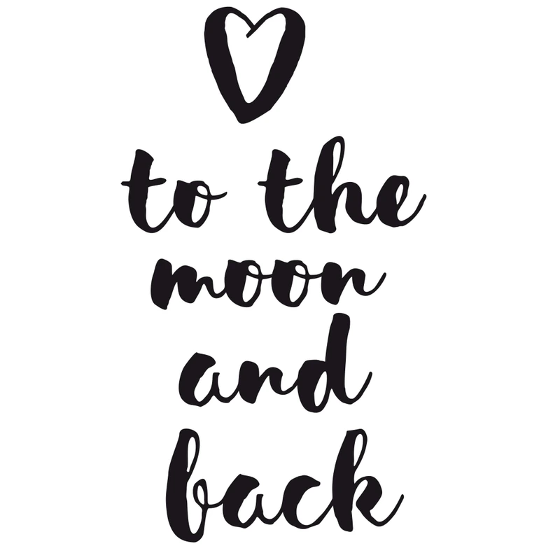 Wandtattoo  - Love to the moon and back 