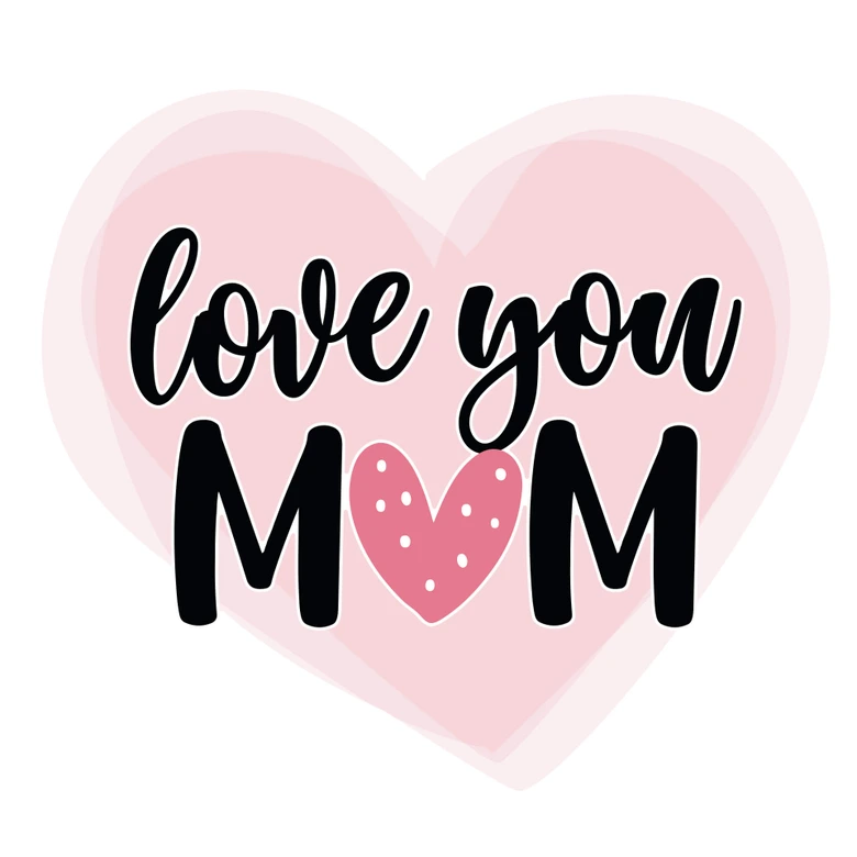 Sticker mural Love you Mom 