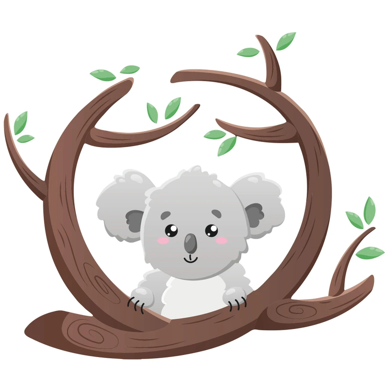 Wandtattoo Neugieriger Koala 