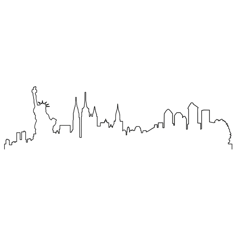 Wandtattoo New York Skyline Outline 