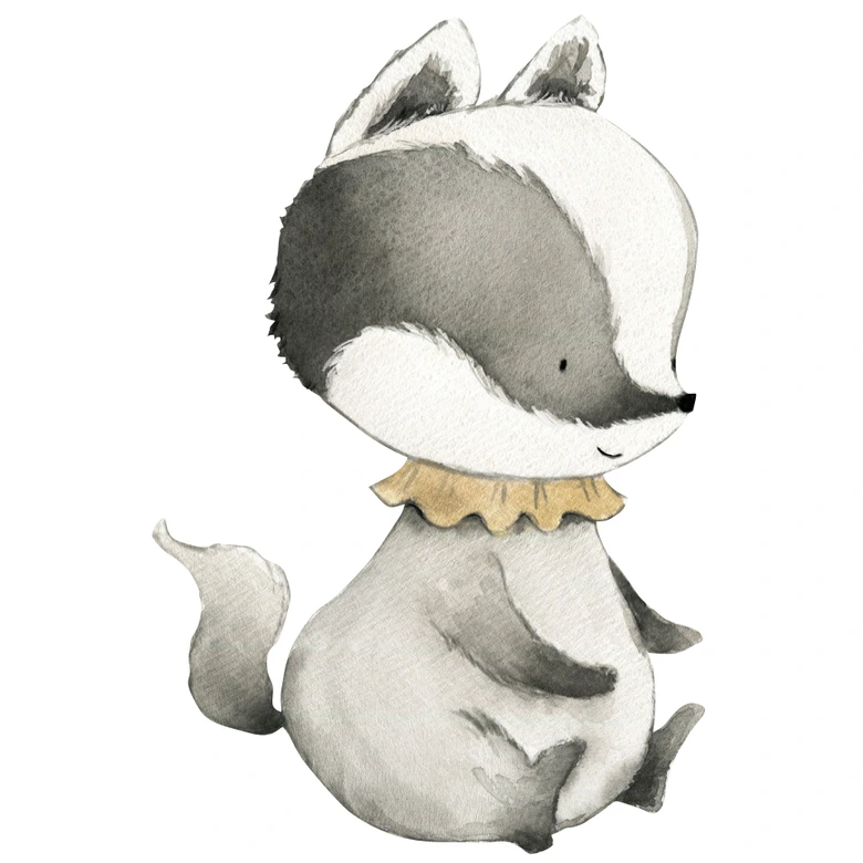 Wandtattoo Niedlicher Dachs - Oliver Robins 