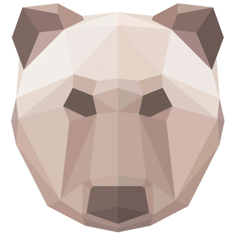 Wandtattoo Polygon - Bärenkopf 