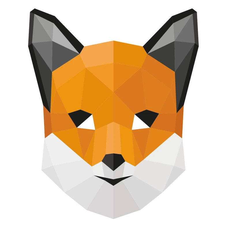 Wallsticker - Polygon - Rævehoved 