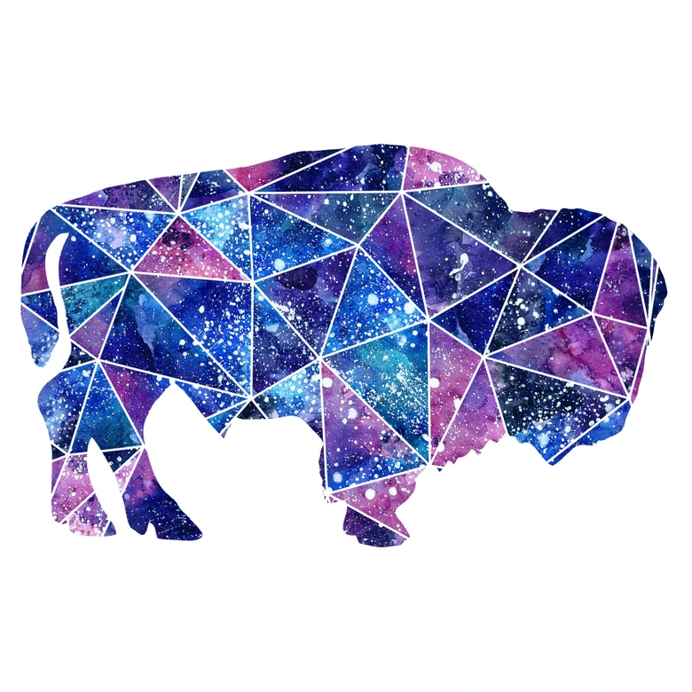 Wandtattoo Polygon Galaxie Bison 