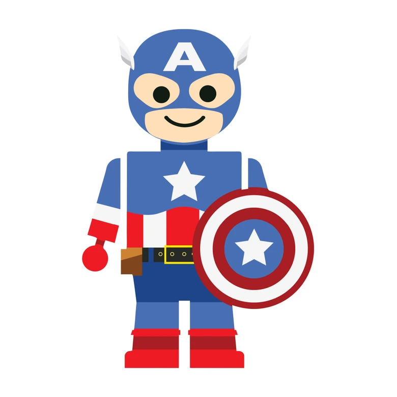 Muursticker Gomes - Captain America 