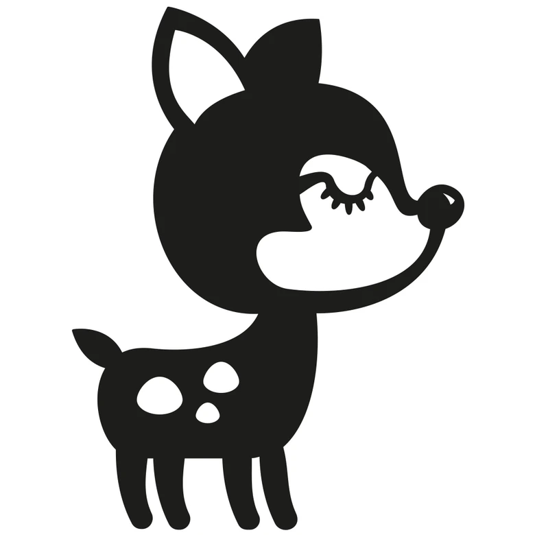 Wandtattoo Rehkitz 