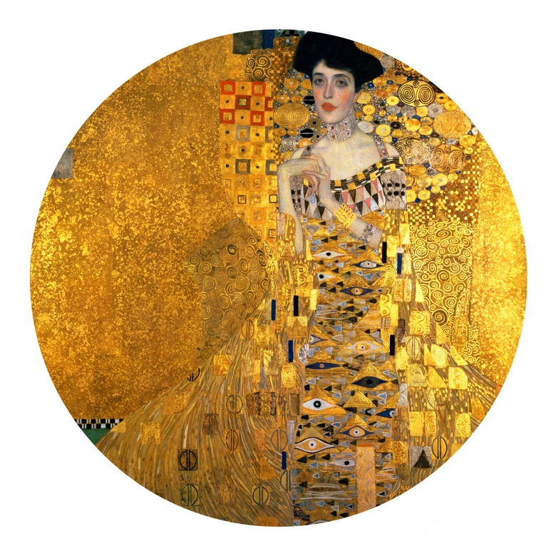 Wandtattoo Klimt - Das Bildnis der Adele Bloch-Bauer - Rund 