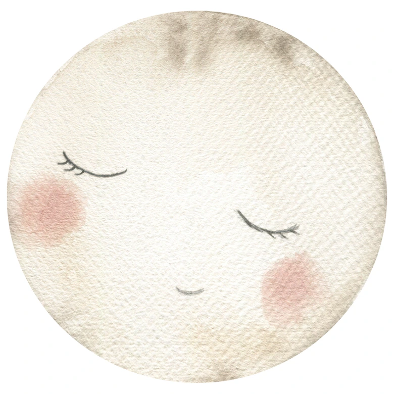 Sticker mural Lune endormie 