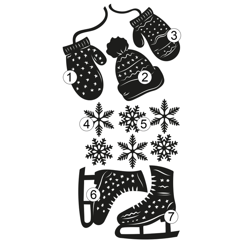 Wandtattoo Schlittschuhspaß 