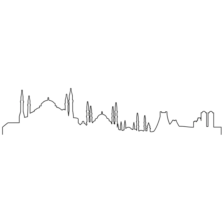 Wandtattoo Istanbul Skyline Outline 