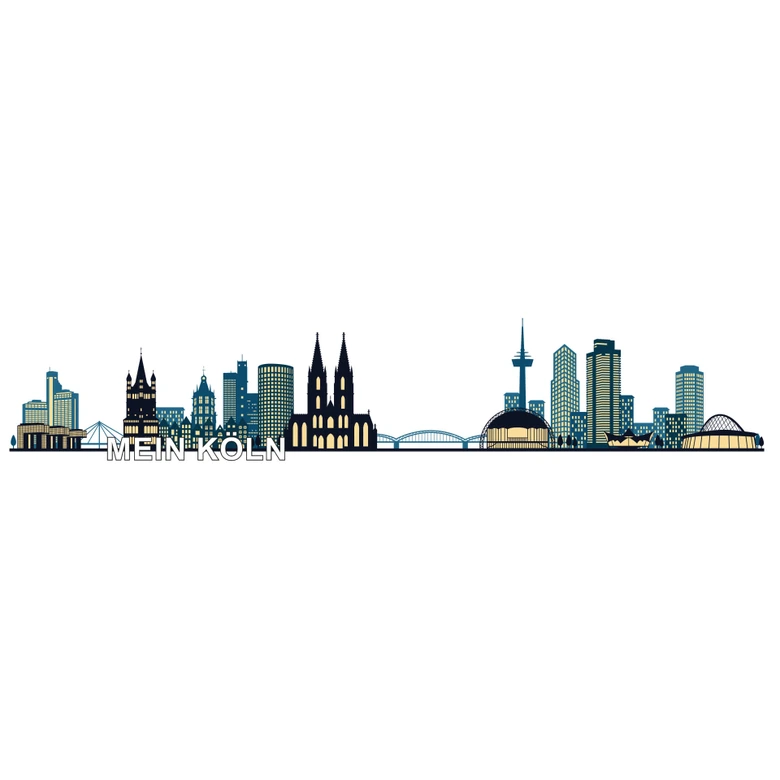 Wandtattoo Skyline Mein Köln 02 