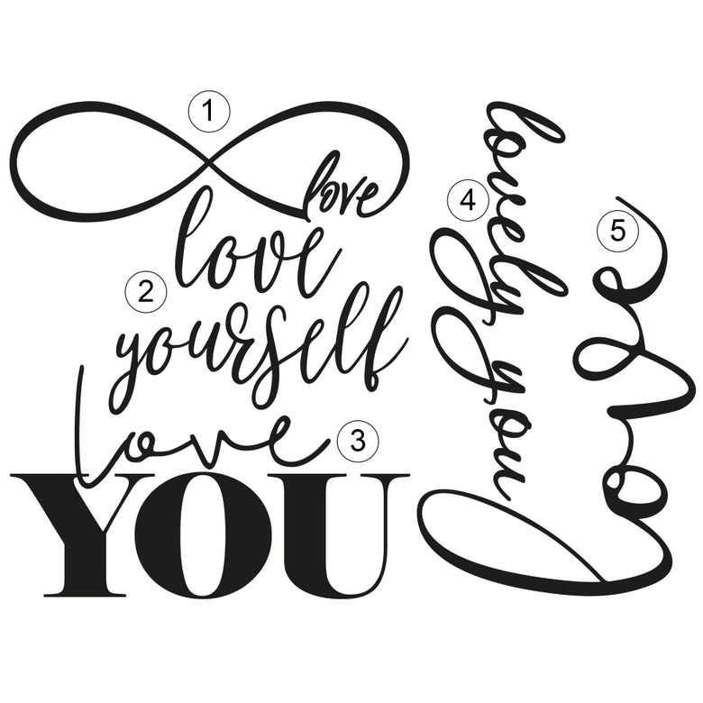 Wandtattoo Spruchbogen Liebe 