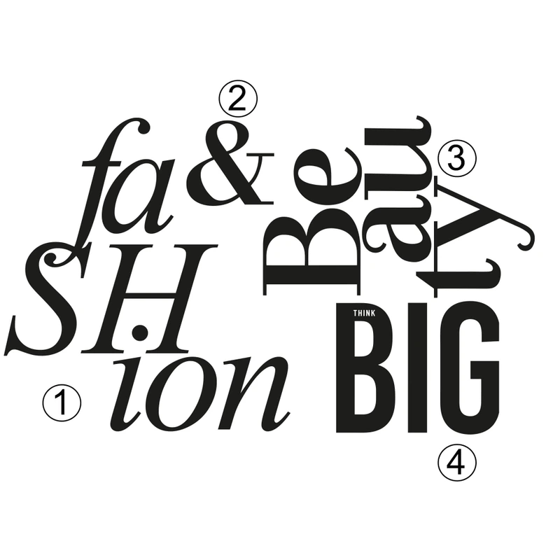 Wandtattoo Spruchbogen Typografie 