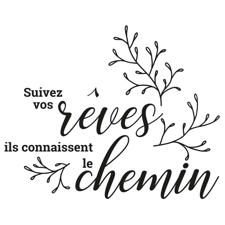 Wandtattoo Suivez vos rêves ils connaissent le chemin 