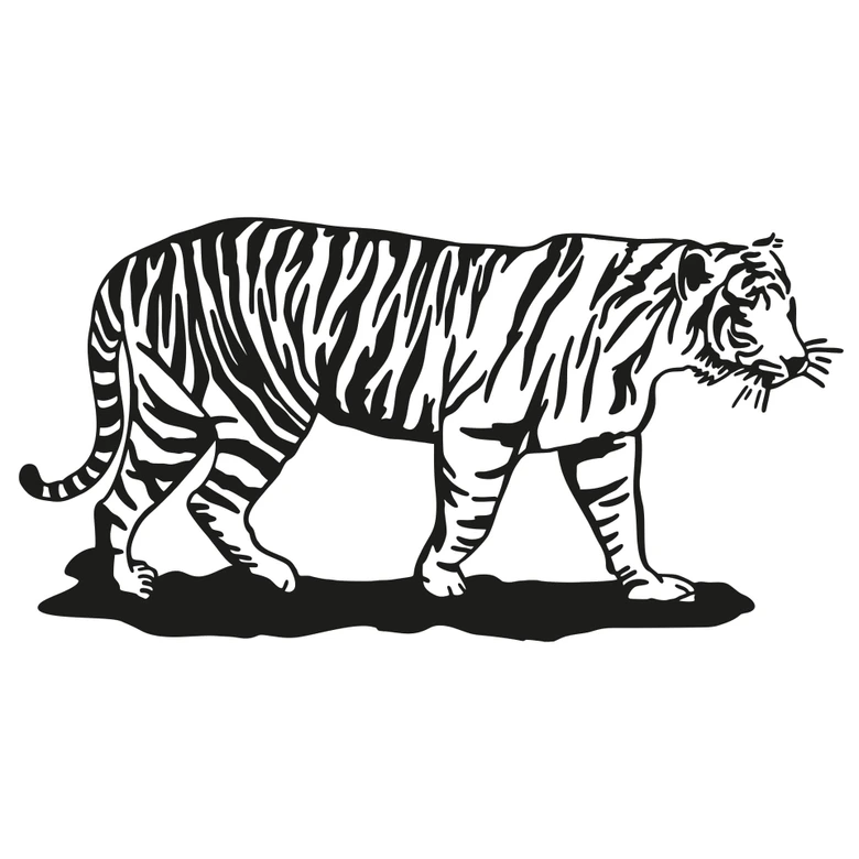 Wandtattoo Tiger Silhouette 
