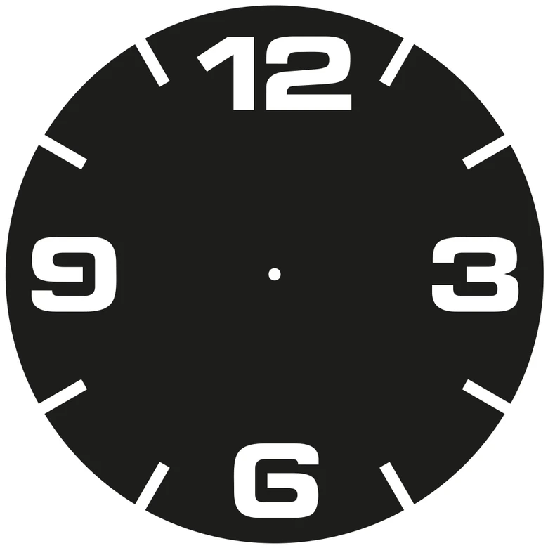 Wandtattoo Modern + Wanduhr - Ø 44 cm 