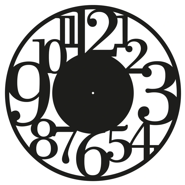 Wandtattoo XXL Modern + Wanduhr - 70x70 cm 