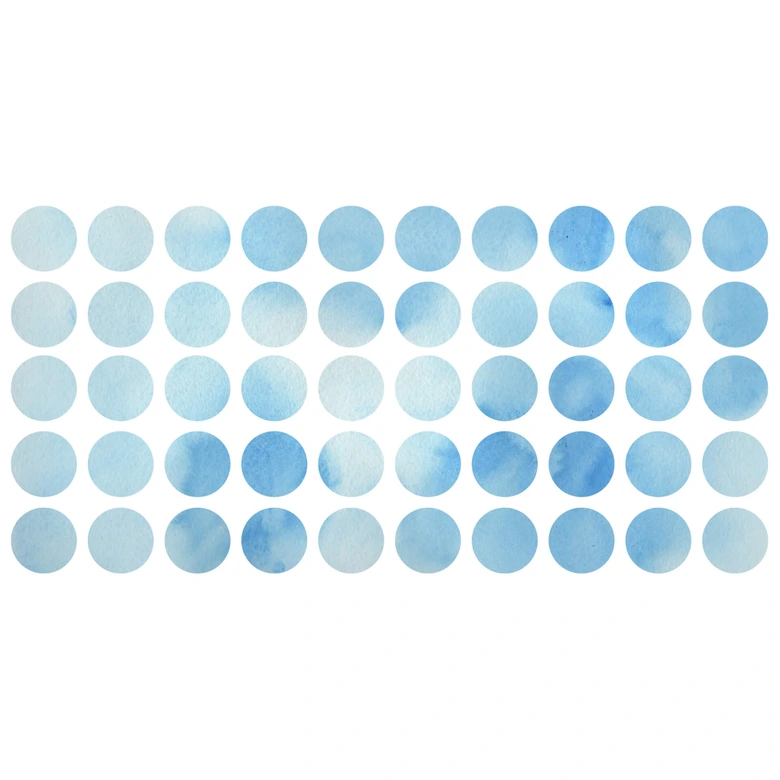 Wall sticker set Dots - Light Blue (50 stickers) 
