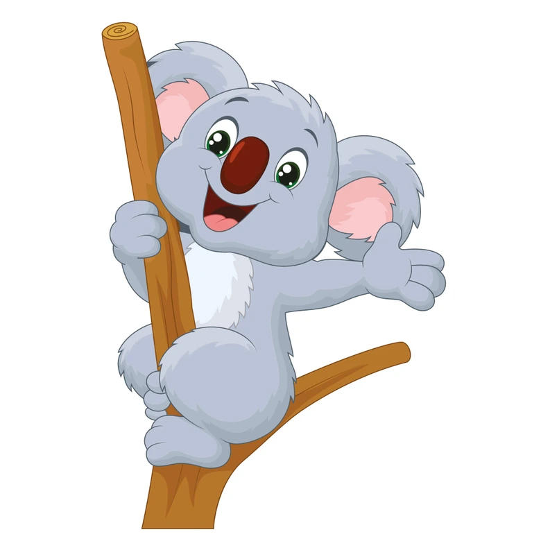 Wandtattoo - Winkender Koala im Baum 