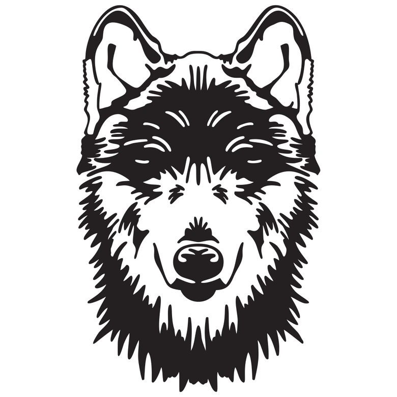 Wandtattoo Wolfskopf 