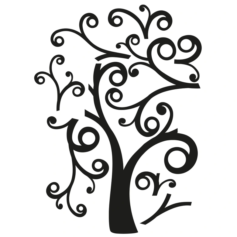 Wandtattoo XXL Geschwungener Baum 