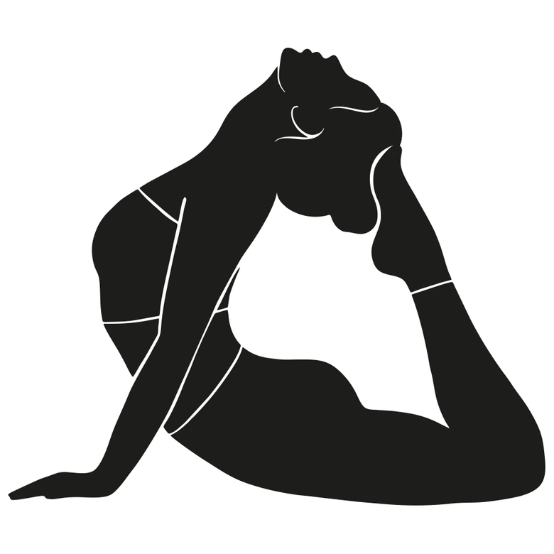 Wandtattoo Yoga Königskobra Silhouette einfarbig 