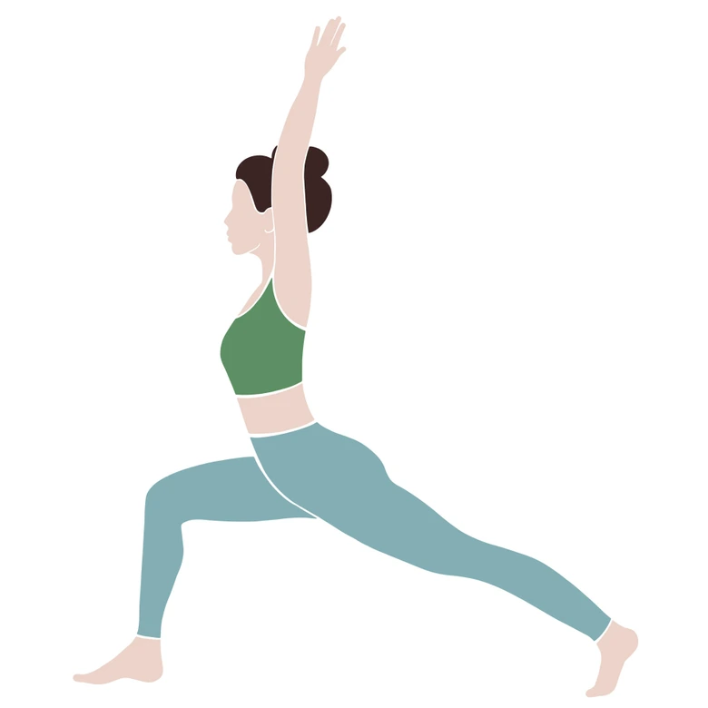 Wandtattoo Yoga - Krieger 