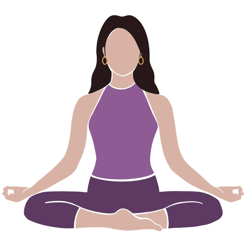 Wandtattoo Yoga - Sitzhaltung der Weisen 