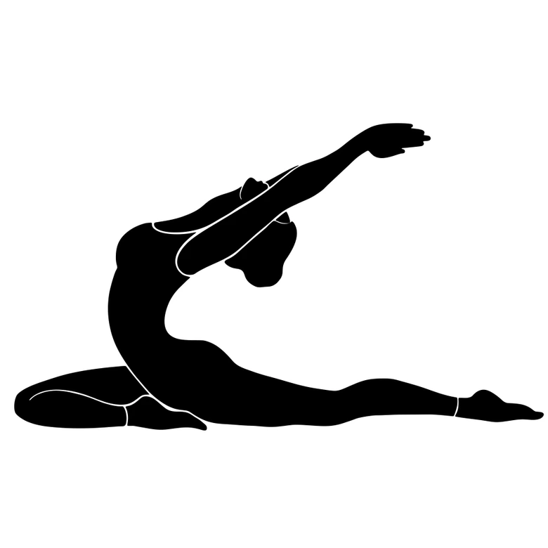 Wandtattoo Yoga Taube Silhouette einfarbig 