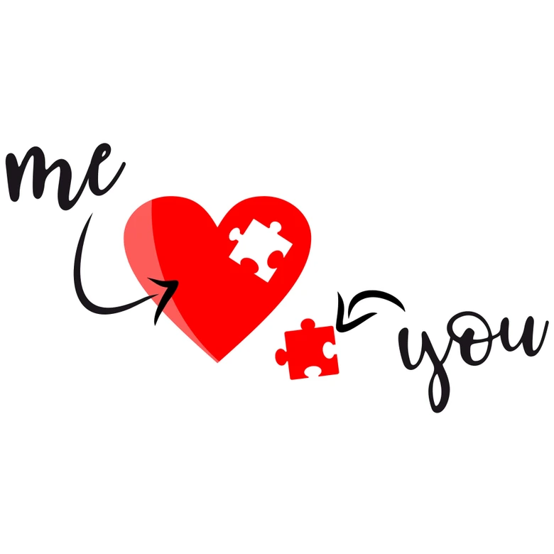 Wall sticker You complete me 