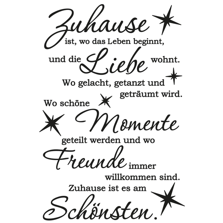 Wandtattoo -  Zuhause ist wo das Leben beginnt 
